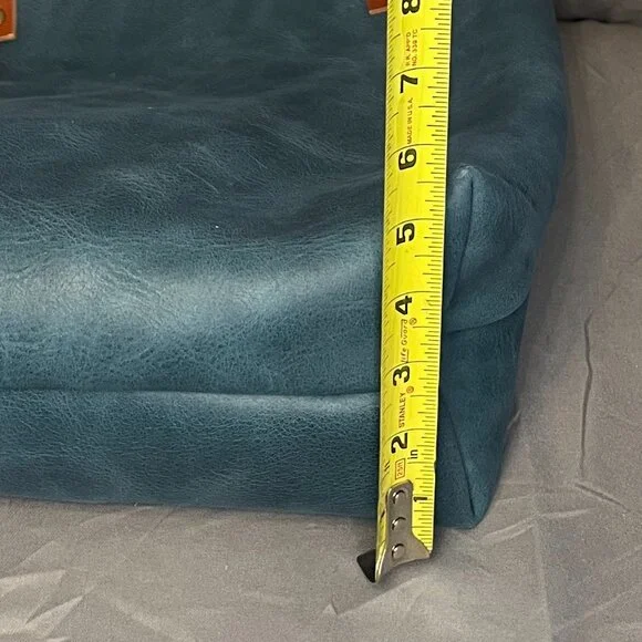 Portland Leather Tote, Limited Edition, Aqua / Blue, with Journal & Keychain - Picture 7 of 12